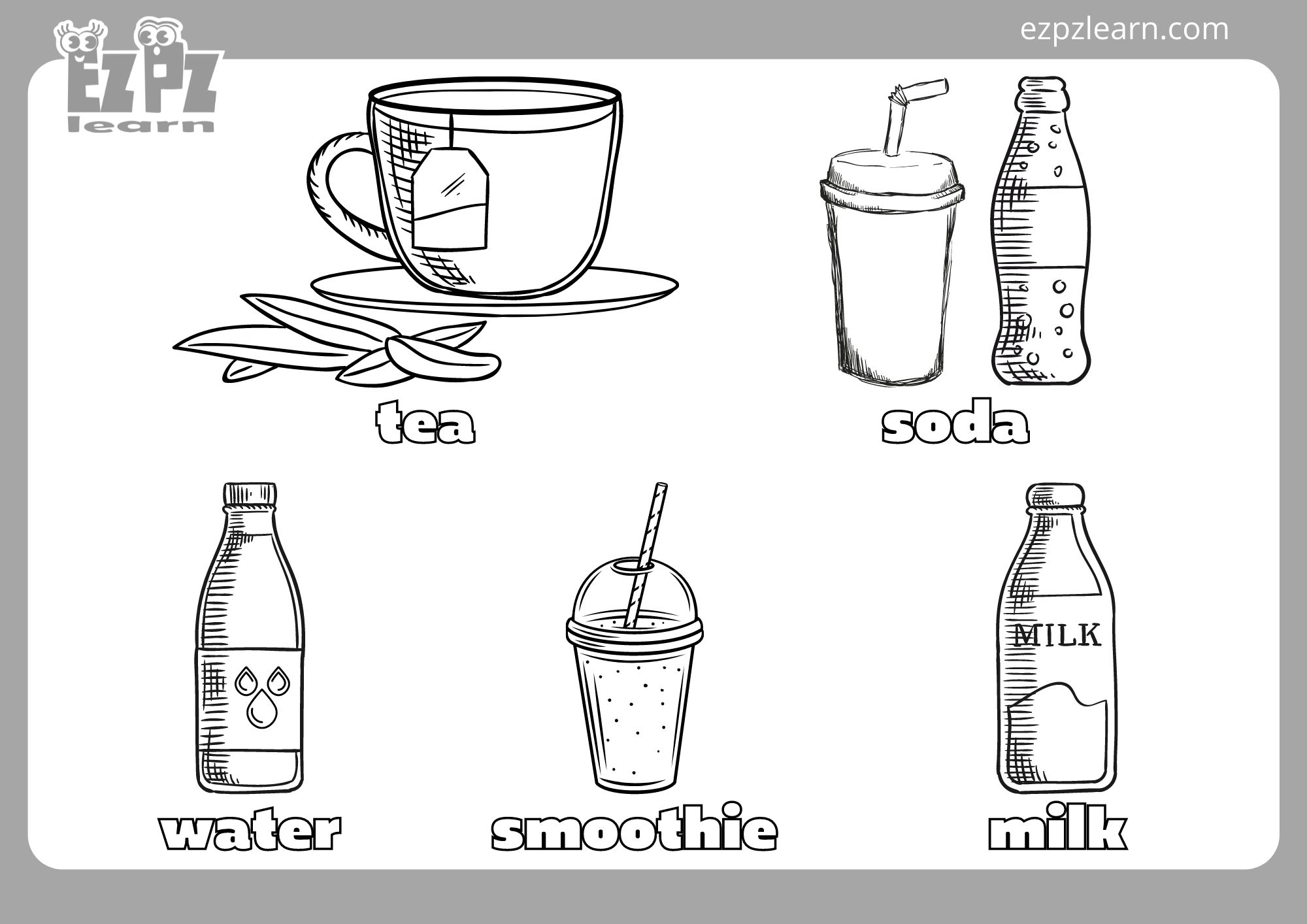 Drinks Coloring page1